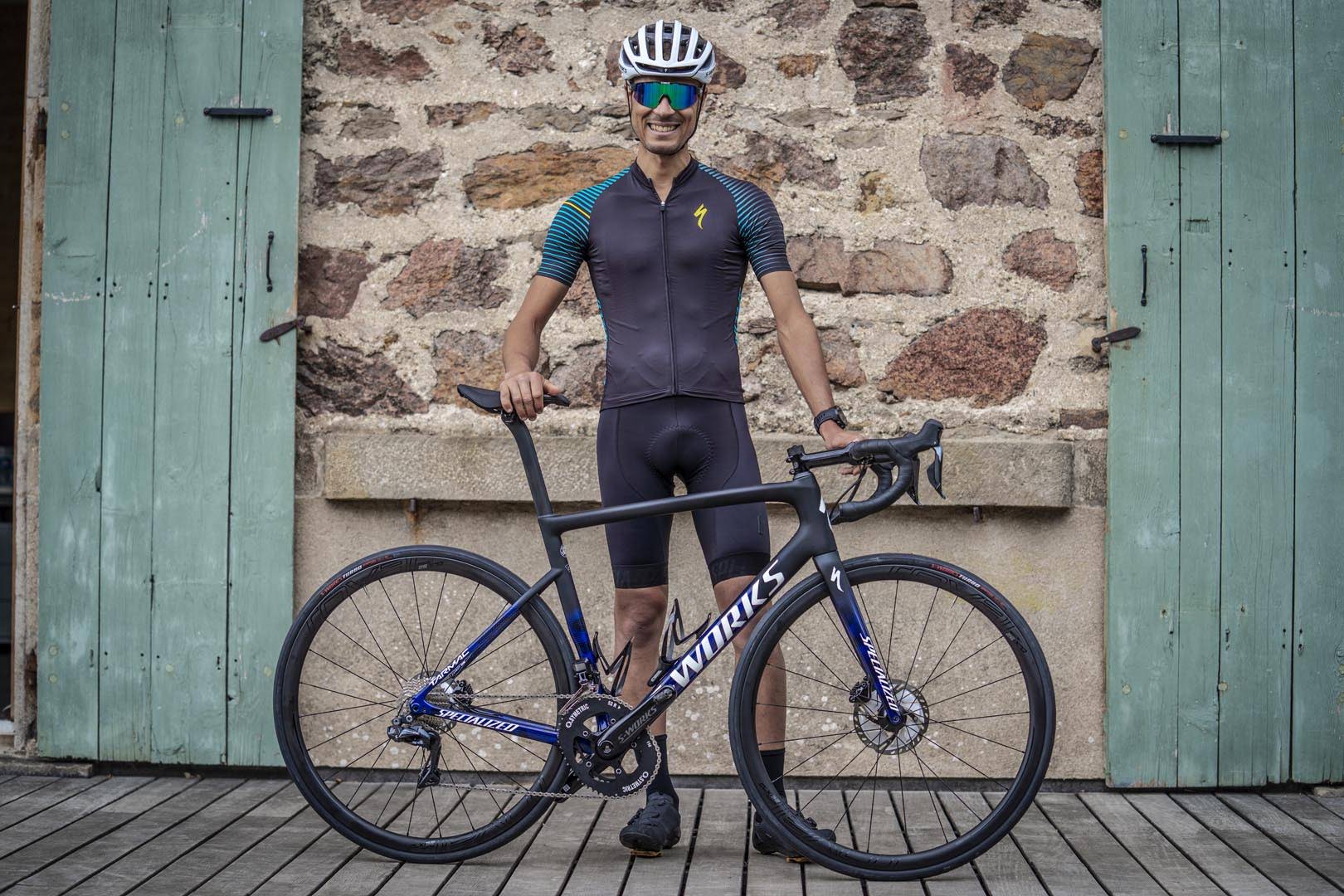 Nicolas Raybaud et son specialized sworks tamarc disc julian alaphilippe