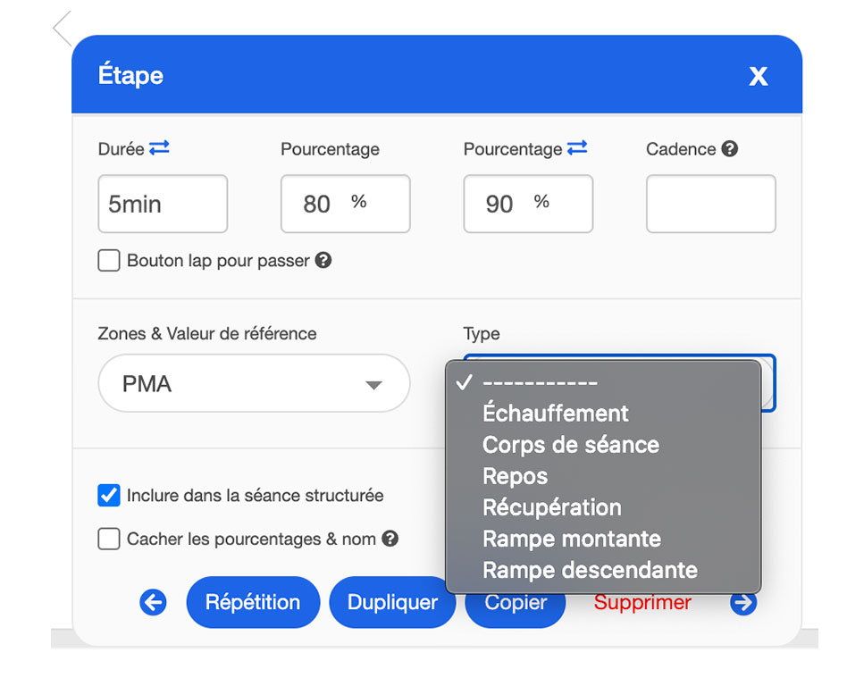 nolio entrainement structuré