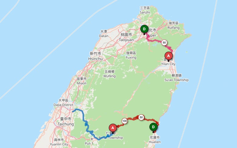 carte vélo taiwan carte vélo taiwan